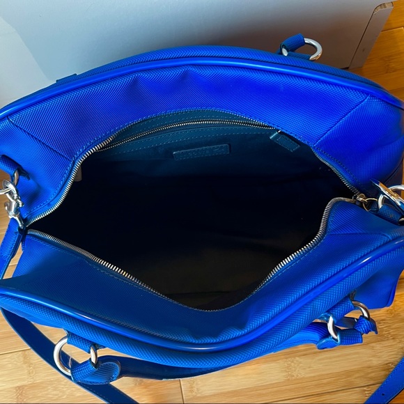 SOLD! Lacoste Royal Blue Leather Handbag - Picture 9 of 13
